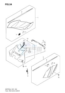 GSR750 drawing FUEL TANK SIDE COVER L4