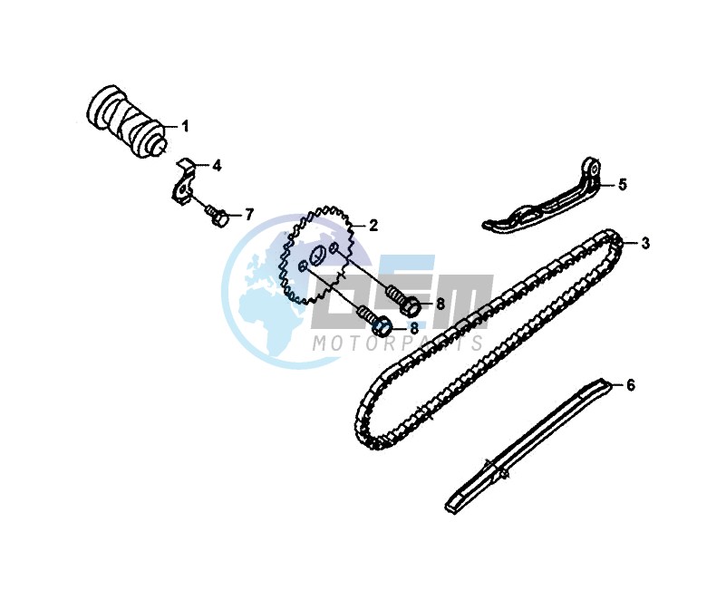 CHAIN / CHAIN TENSIONER / CHAIN GUIDE