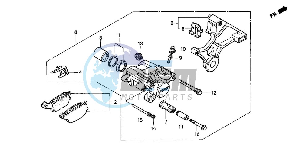 REAR BRAKE CALIPER