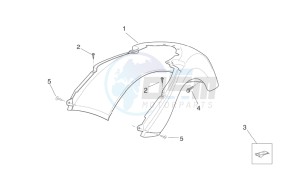 Scarabeo 125-200 e3 (eng. piaggio) drawing Rear body II