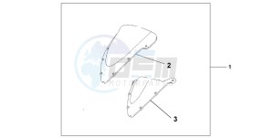 CBR600FS drawing WINDSHIELD