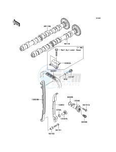 Z750 ZR750L9F GB XX (EU ME A(FRICA) drawing Camshaft(s)/Tensioner