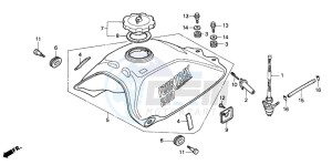 TRX200D FOURTRAX 200 drawing FUEL TANK