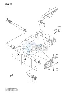 SV1000 (E2) drawing REAR SWINGING ARM