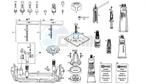 Pegaso 125 GQ drawing Repair tools - gasket set