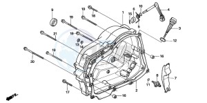 CRF80F 100 drawing RIGHT CRANKCASE COVER