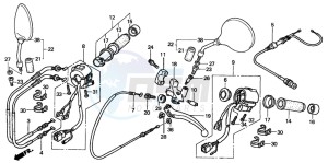 VT750DC SHADOW drawing SWITCH/CABLE