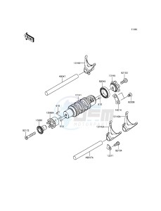 ER-6F_ABS EX650FGF XX (EU ME A(FRICA) drawing Gear Change Drum/Shift Fork(s)