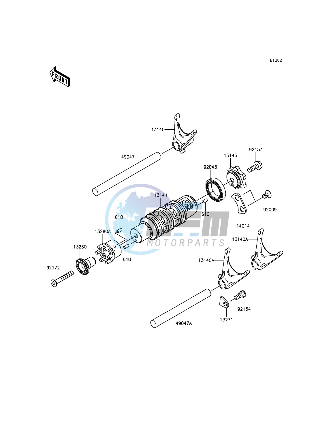 Gear Change Drum/Shift Fork(s)