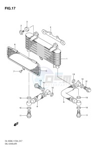 DL1000 (E24) V-Strom drawing OIL COOLER