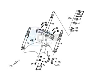 FIDDLE II 50 drawing STEERING  STEM FRONT CUSHION