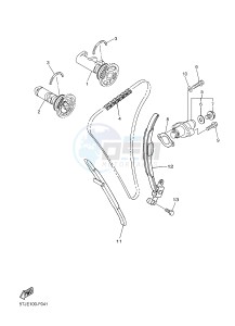 WR450F (1DXK) drawing CAMSHAFT & CHAIN