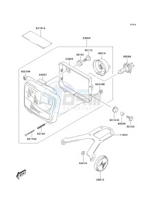 KLX 400 A [KLX400SR KLX400R] (A1-A2 A2 CAN ONLY) [KLX400SR KLX400R] drawing HEADLIGHT-- S- -