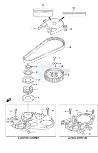 DF 9.9A drawing Timing Belt Non-Remote Control