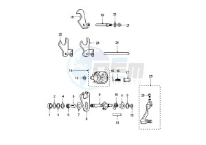 XPS SM - 50 cc drawing SHIFT CAM-FORK