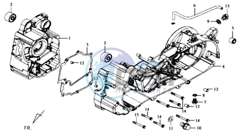 CRANKCASE RIGHT / START MOTOR