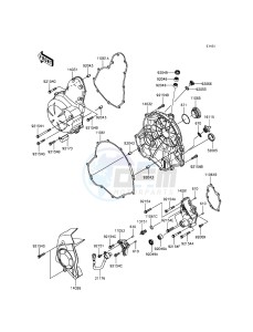 ER-6F EX650EDS XX (EU ME A(FRICA) drawing Engine Cover(s)