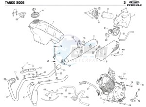 TANGO-125-RED drawing HOSE CONNEXIONS TANKS