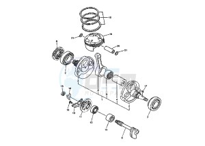 YZ F 450 drawing CRANKSHAFT PISTON