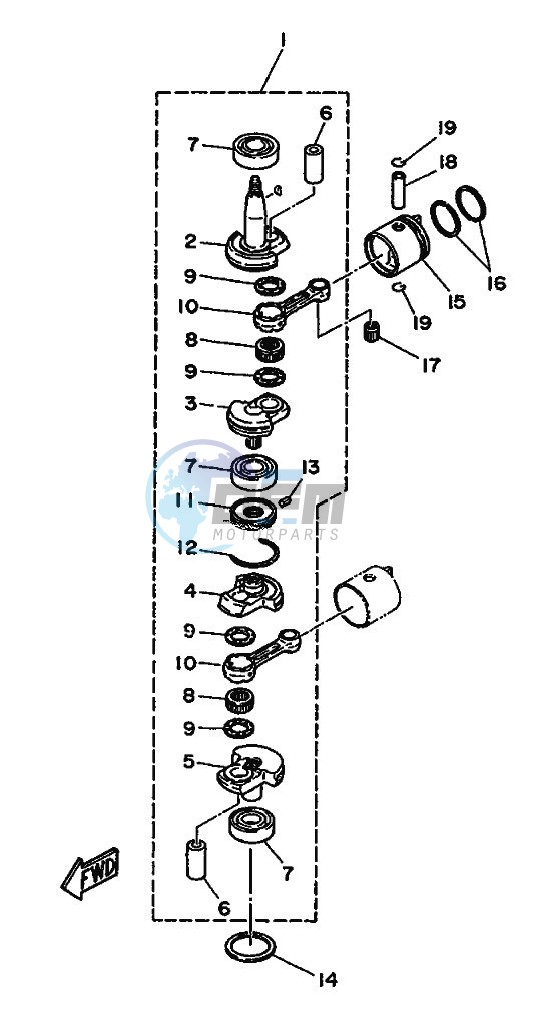 CRANKSHAFT--PISTON