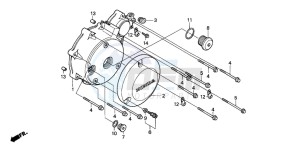 VT750C drawing LEFT CRANKCASE COVER