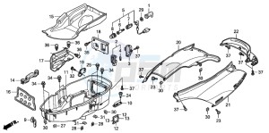 FES150 125 PANTHEON drawing BODY COVER/LUGGAGE BOX (FES1253-5)(FES1503-5)