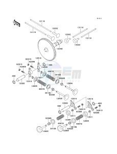 KAF 620 E [MULE 3010 4X4] (E6F-E8F) E8F drawing VALVE-- S- -_CAMSHAFT-- S- -