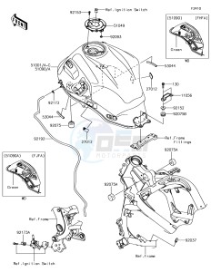 VERSYS 650 ABS KLE650FHF XX (EU ME A(FRICA) drawing Fuel Tank