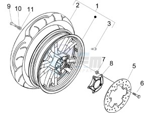 Beverly 250 ie Sport e3 drawing Rear Wheel