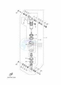 YZ250 (B9U2) drawing REAR SUSPENSION