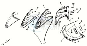 ALLO GT 45KMH 50 drawing COWLING FRONT / COWLING INNER