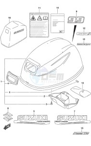 DF 9.9B drawing Engine Cover