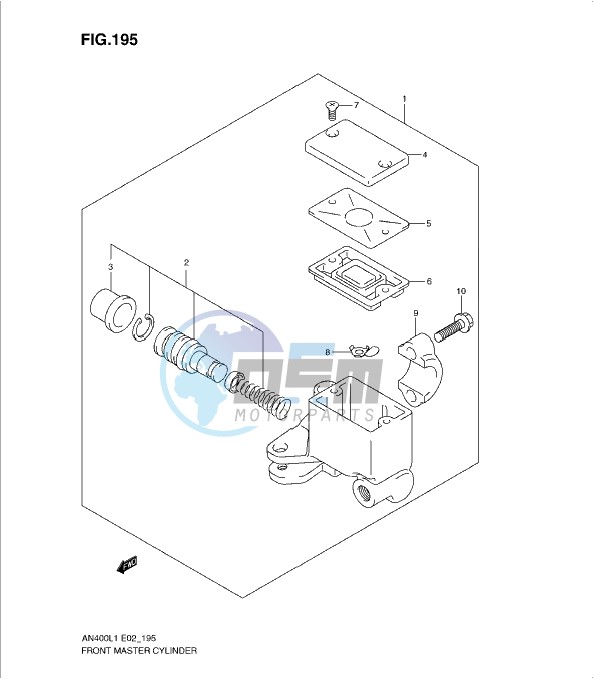 FRONT MASTER CYLINDER (AN400AL1 E24)