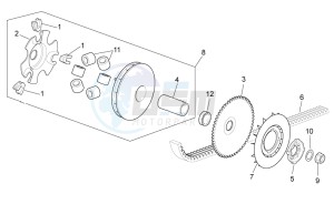 Scarabeo 50 4t 4v net drawing Variator