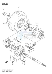 LT-F250 (E28-E33) drawing RIGHT REAR WHEEL