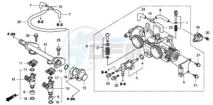 FJS400D SILVER WING drawing THROTTLE BODY