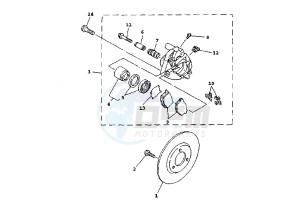 XC CYGNUS R 125 drawing FRONT BRAKE CALIPER