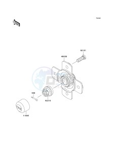 KVF 750 E [BRUTE FORCE 750 4X4I NRA OUTDOORS] (E8F-E9FA) E8FA drawing REAR HUB