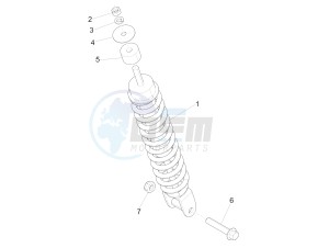 Liberty 50 4T MOC drawing Rear suspension - Shock absorber/s