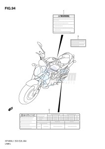 SFV650 (E3-E28) Gladius drawing LABEL (SFV650L1 E3)