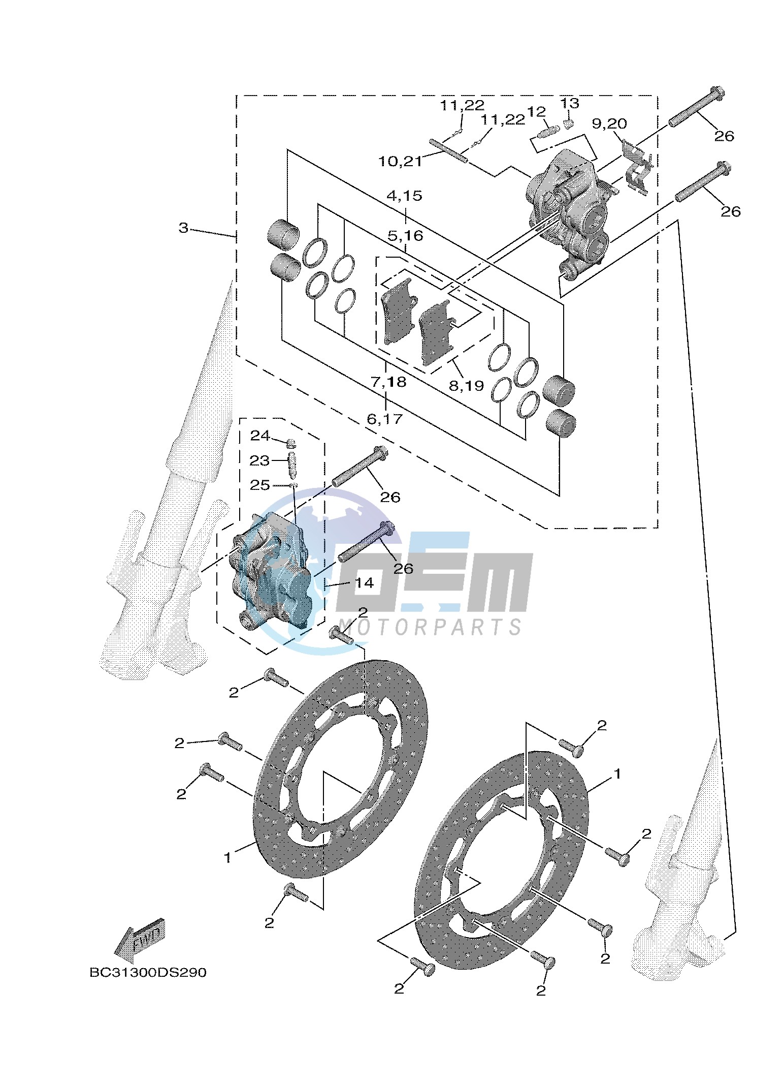 FRONT BRAKE CALIPER