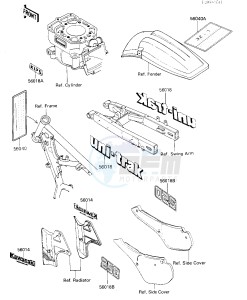 KX 250 D [KX250] (D2) [KX250] drawing LABELS