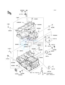 ZX 1000 E [NINJA ZX-10R] (E8F-E9FA) 0E8F drawing CRANKCASE