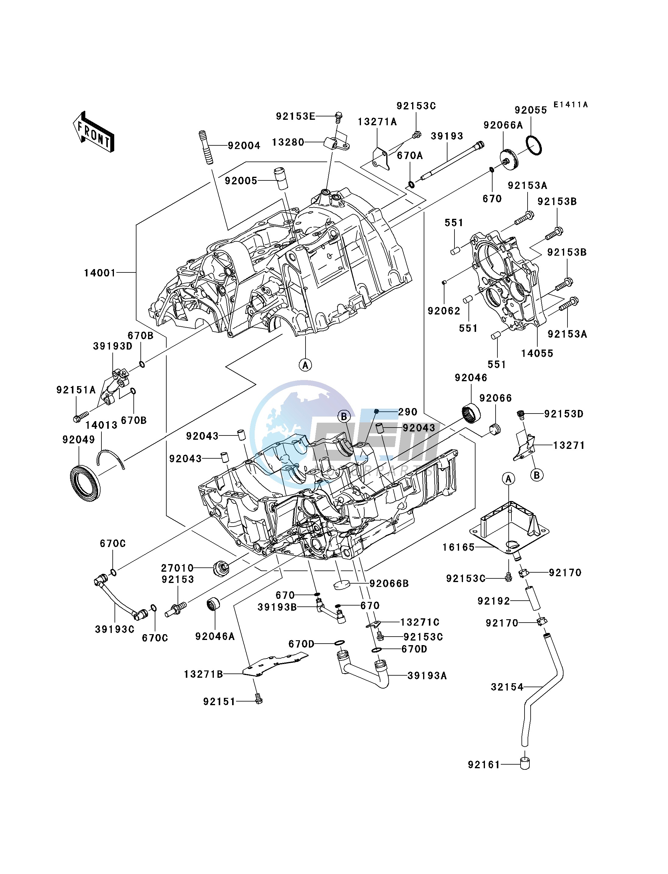 CRANKCASE -- ER650AE057324 - - -