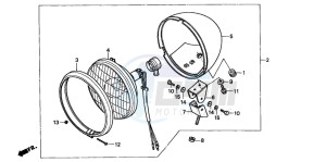 CMX250C REBEL drawing HEADLIGHT (CMX250CT-CM/V/Y)