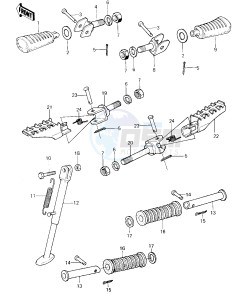 KE 125 A [KE125] (A7-A8) [KE125] drawing FOOTRESTS_STAND -- 80-81 A7_A8- -