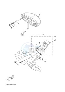 MT125A MT-125 ABS (5D7D) drawing TAILLIGHT