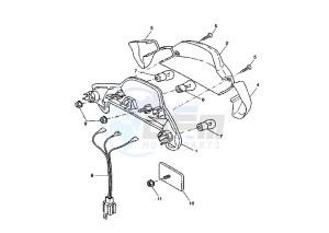 BW'S R 50 drawing TAILLIGHT -PLATE HOLDER