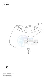 VL800 (E3-E28) VOLUSIA drawing FUEL TANK COVER