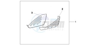 XL1000V9 E / MKH drawing PANNIER SCUFF PAD SET B